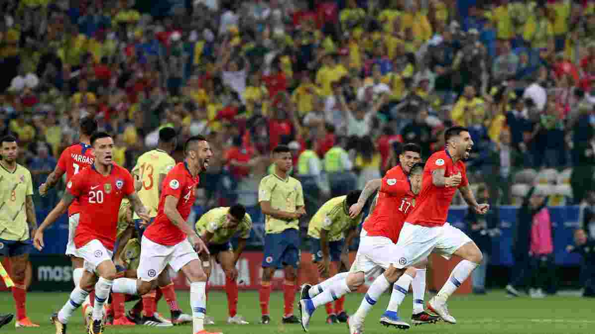 Колумбия – Чили – 0:0 (4:5 пен.) – видео голов и обзор матча