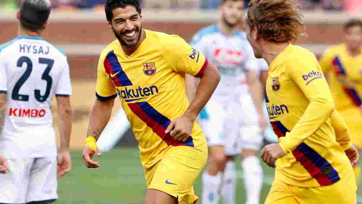 Барселона знищила Наполі у товариському матчі – дубль Суареса та перший гол Грізманна 