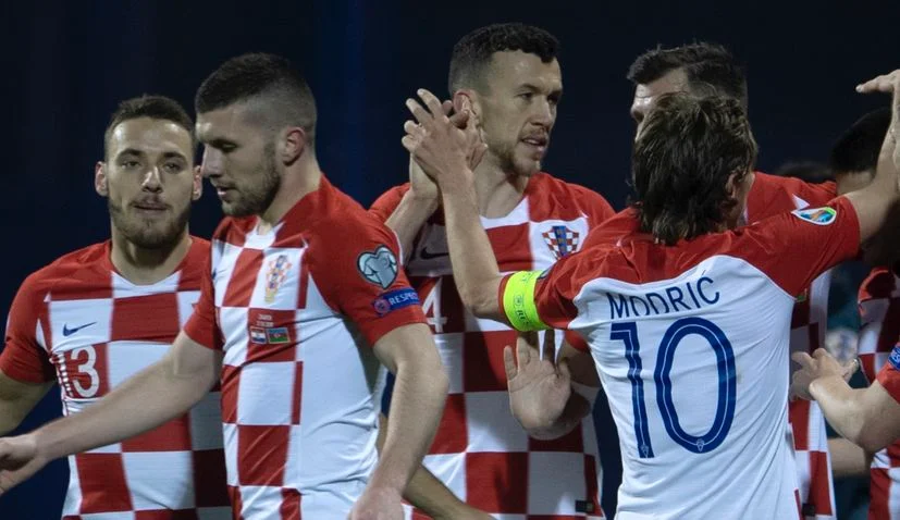 Радість хорватів після забитого м'яча.