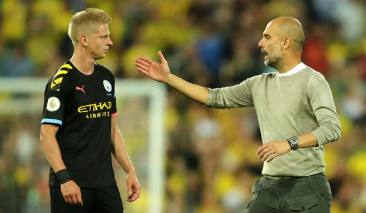 Олександр Зінченко та Хосеп Гвардіола / ФК Манчестер Сіті