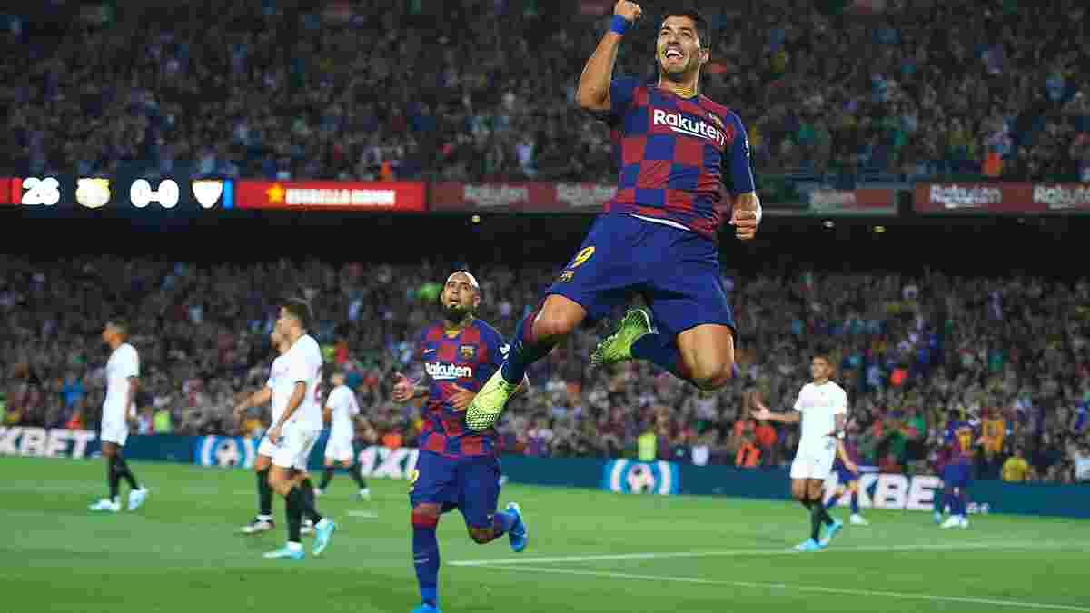 Барселона знищила Севілью: топ-атака "блаугранас" без оборони, слабкодухість нервіонців, зіркові голи Суареса та Мессі