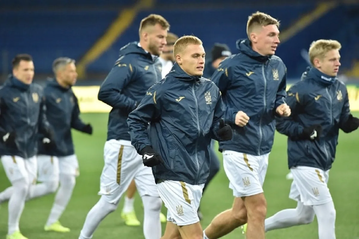 Сборная Украины во время открытой тренировки в Харькове / УАФ