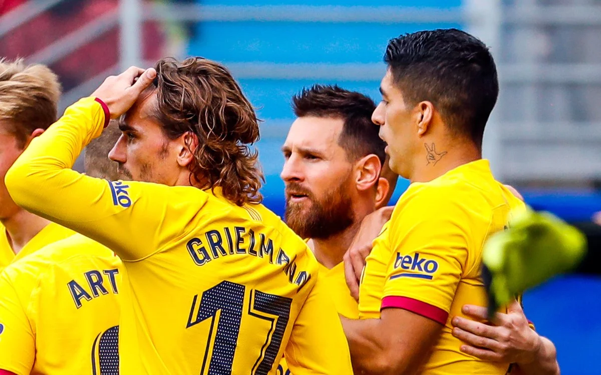 Гризманн, Месси и Суарес / Твиттер Барселоны