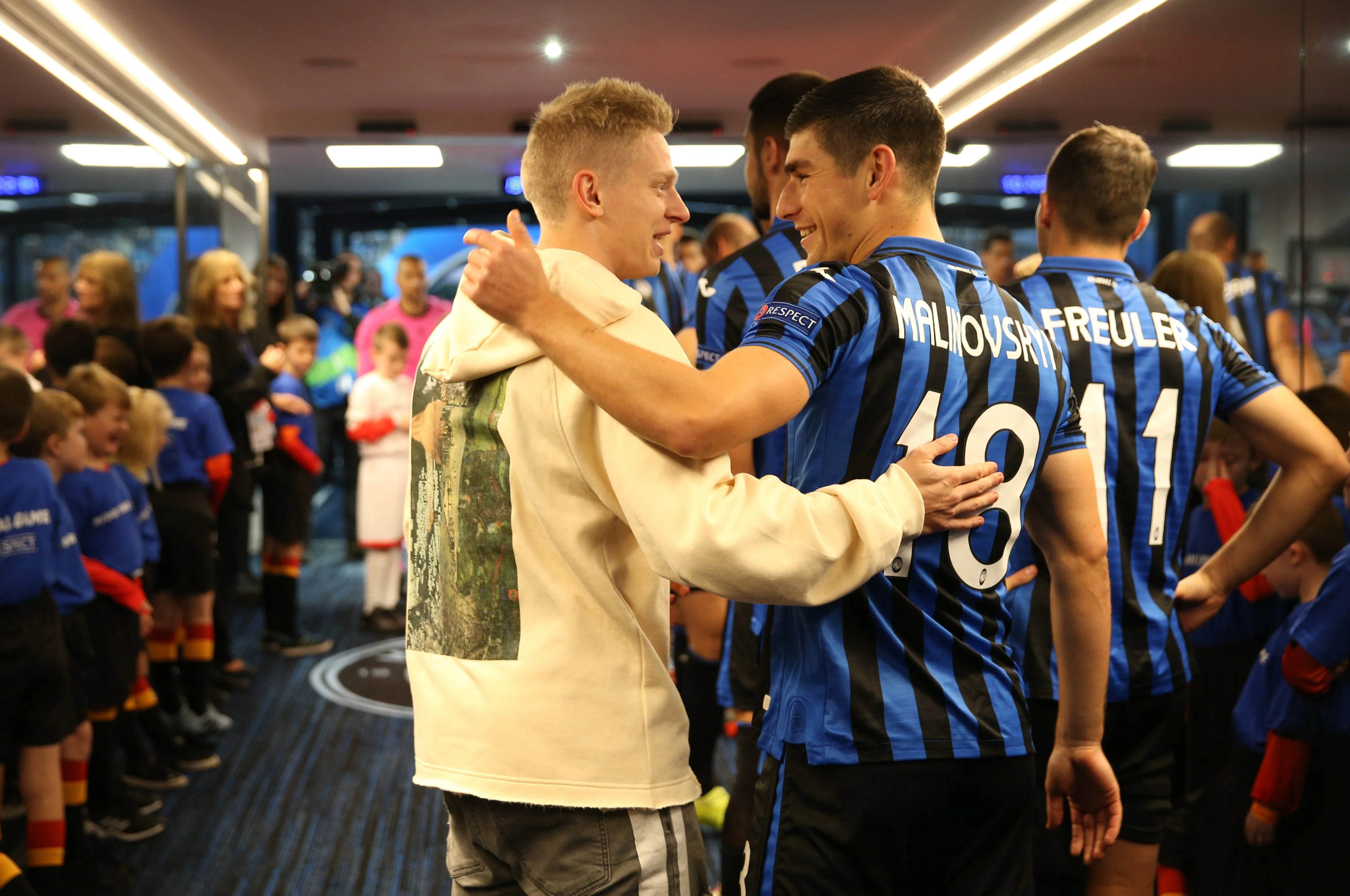 Руслан Маліновський перед матчем Манчестер Сіті – Аталанта 22 жовтня 2019 зустрівся з травмованим Зінченком