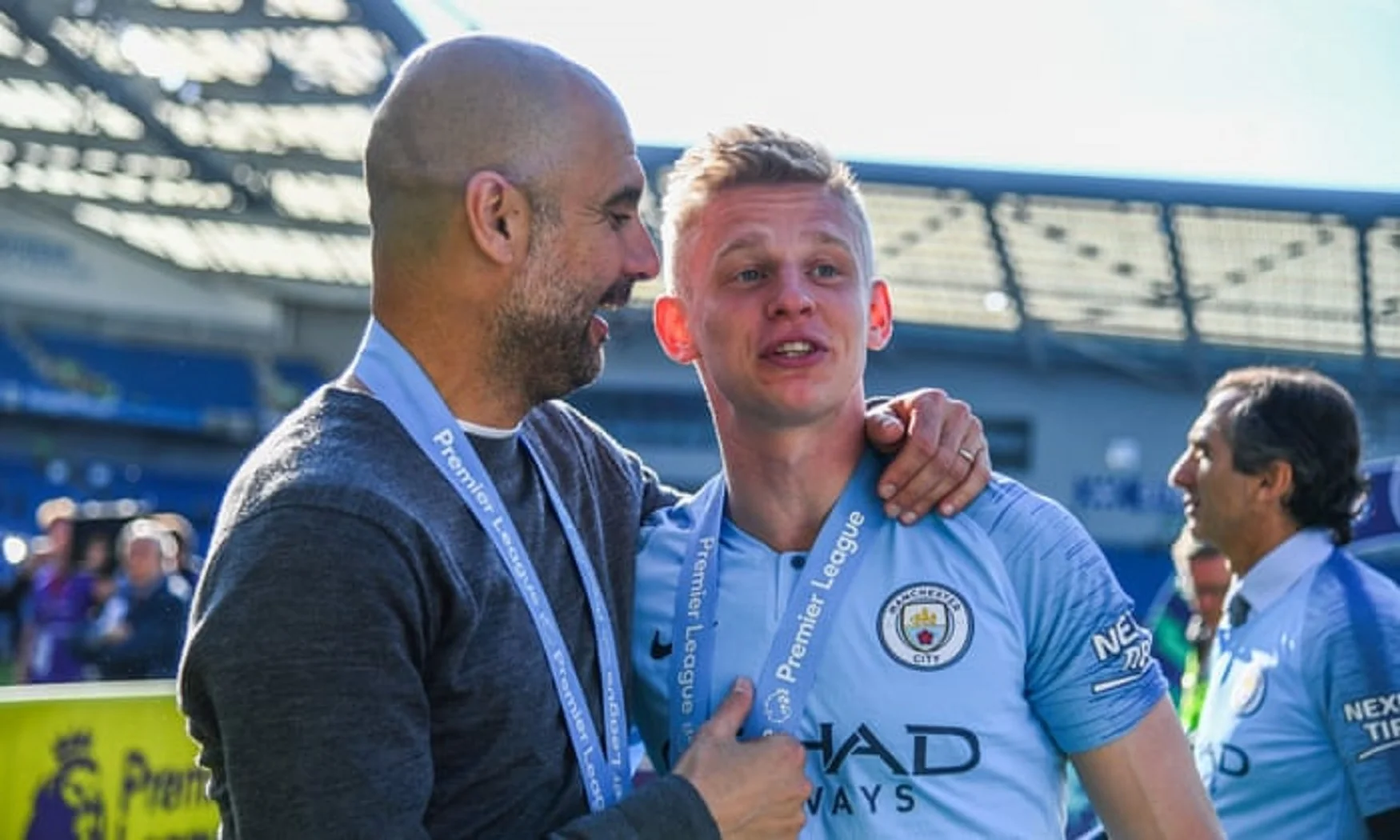 Хосеп Гвардіола та Олександр Зінченко / Фото ФК Манчестер Сіті