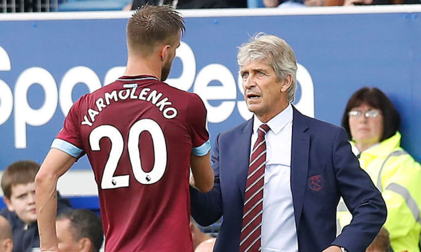 Андрій Ярмоленко та Мануель Пеллегріні / Фото ФК Вест Хем