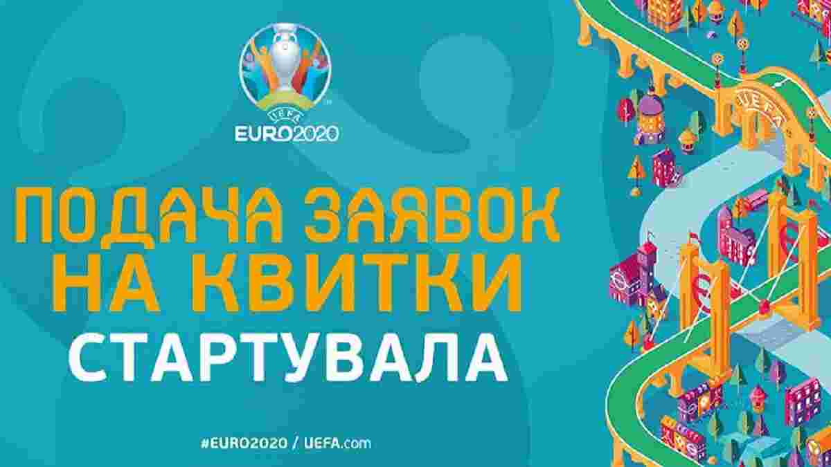 Стартує процес подання заявок на квитки на матчі Євро-2020