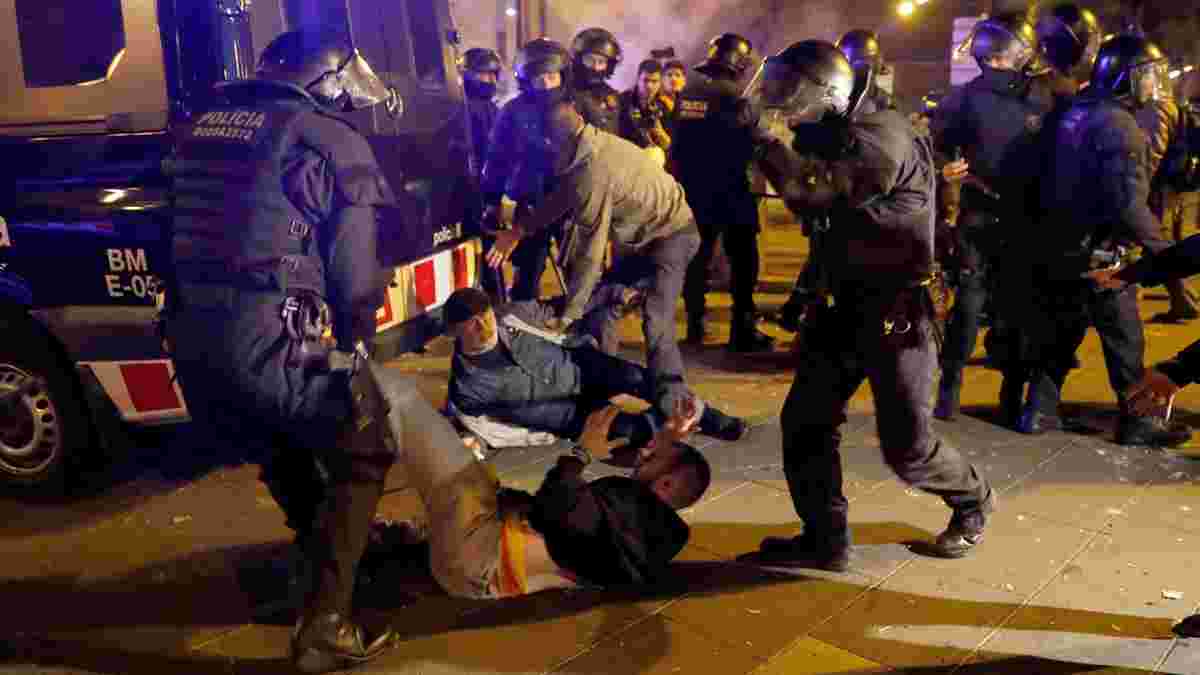 Барселона – Реал: более 50 человек пострадали в результате беспорядков возле Камп Ноу