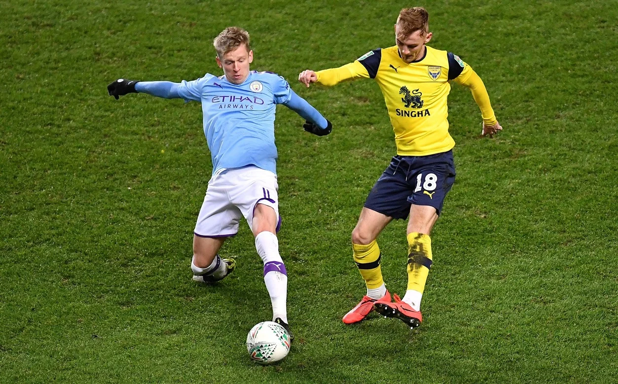 Зинченко в матче Оксфорд – Манчестер Сити 18 декабря 2019