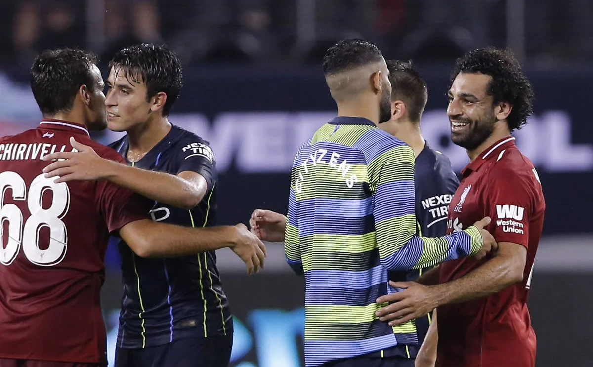 Ріяд Марез та Мохамед Салах / Фото AFP