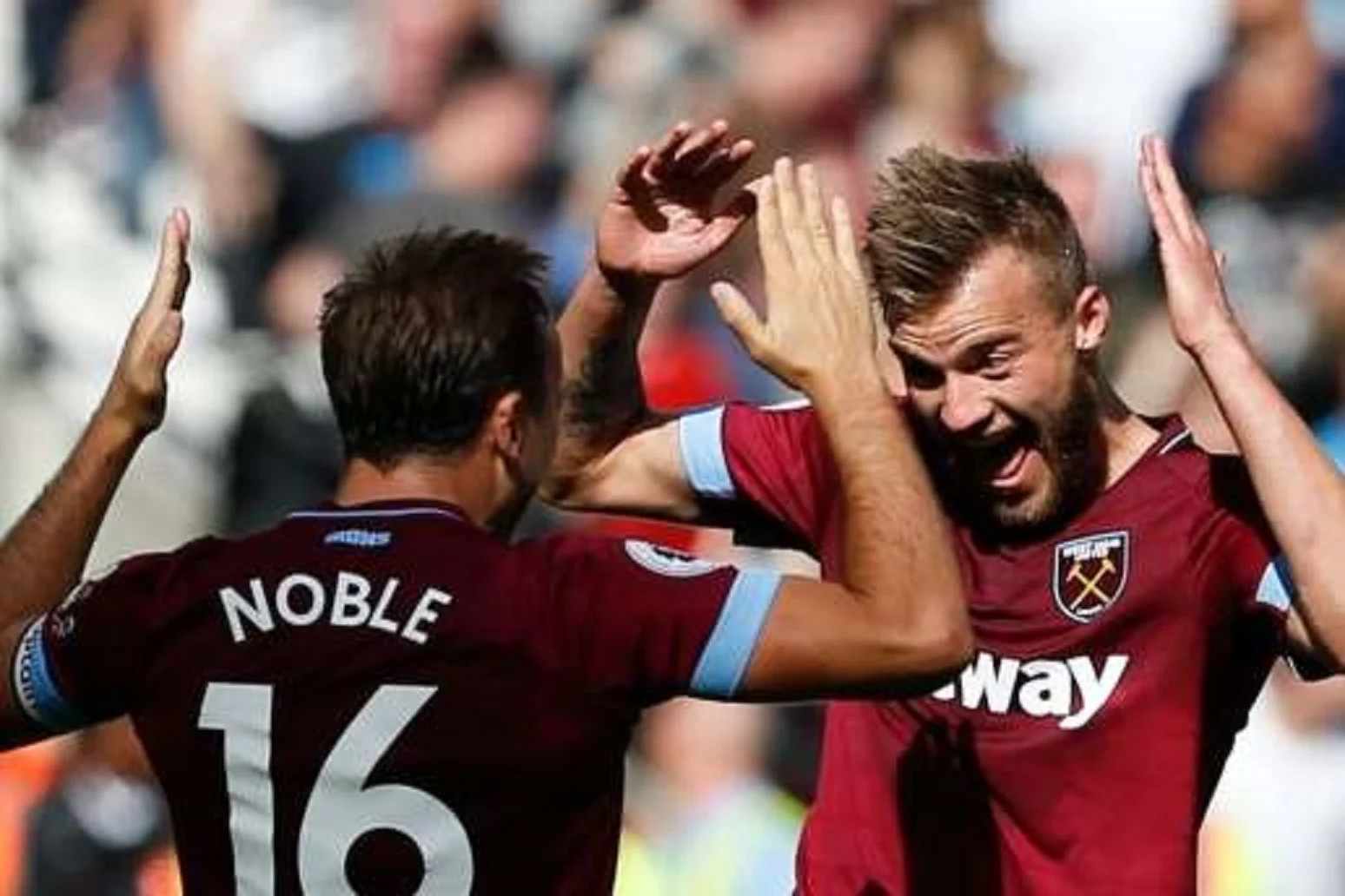 Марк Нобл та Андрій Ярмоленко / Фото ФК Вест Хем