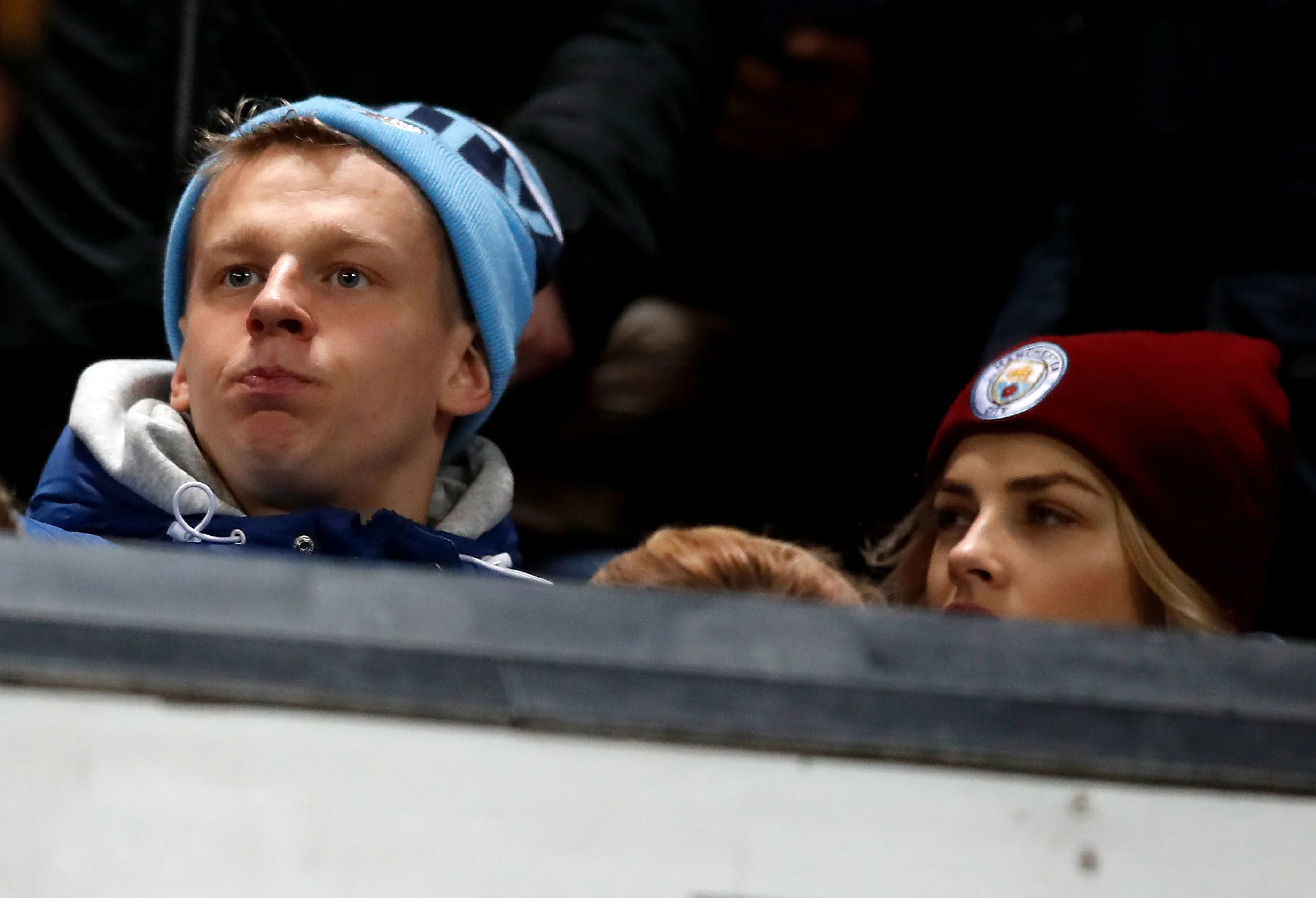 Зинченко на трибуне Олд Траффорд