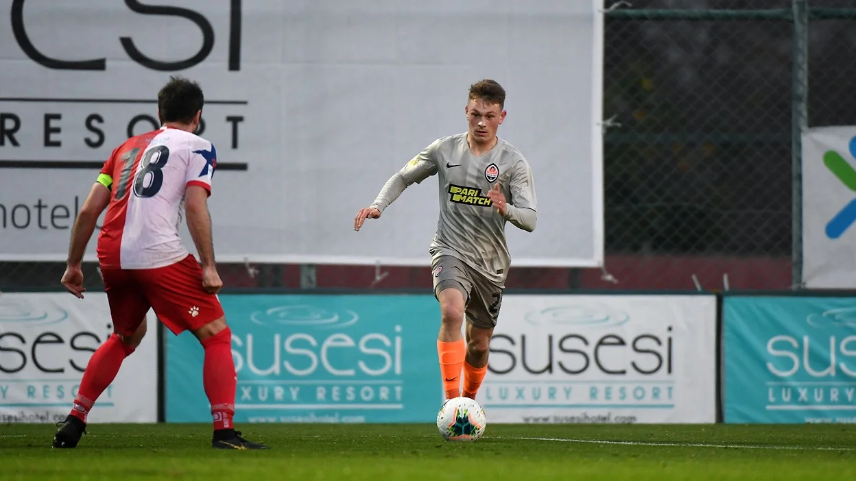 Вакула у спарингу проти Войводини / Сайт Шахтаря