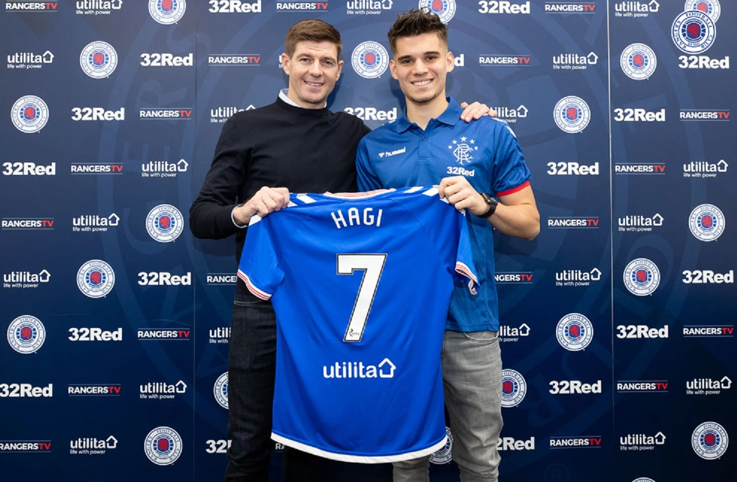 Стивен Джеррард и Янис Хаджи / Фото ФК Рейнджерс