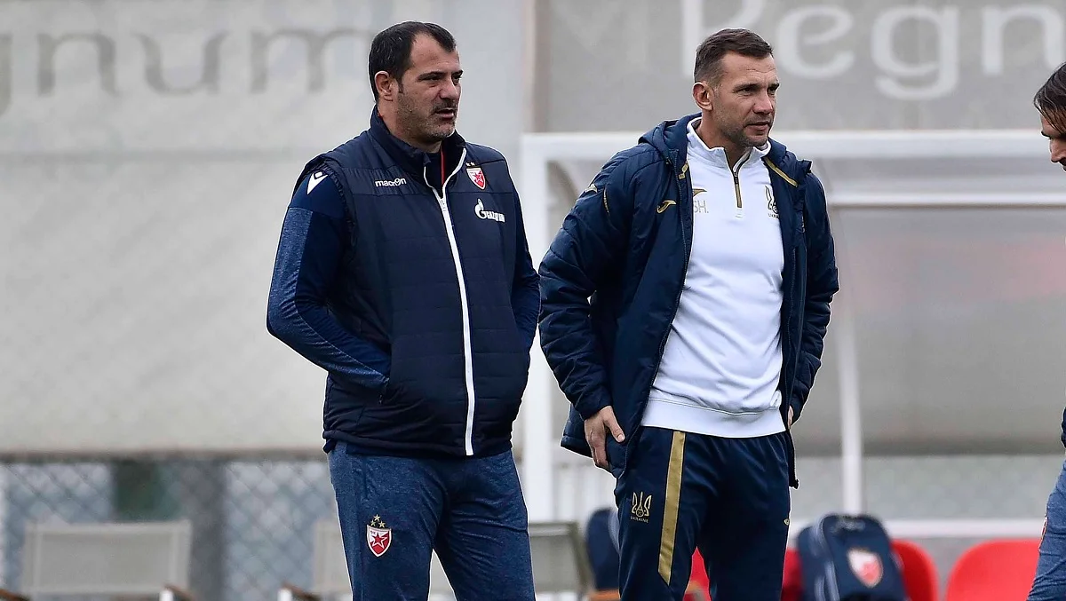 Деян Станковіч та Андрій Шевченко / фото: Црвена Звезда