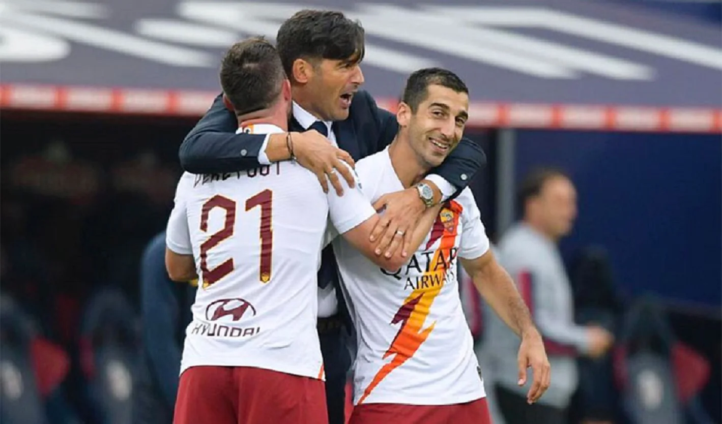 Паулу Фонсека та Генріх Мхітарян / Фото ФК Рома