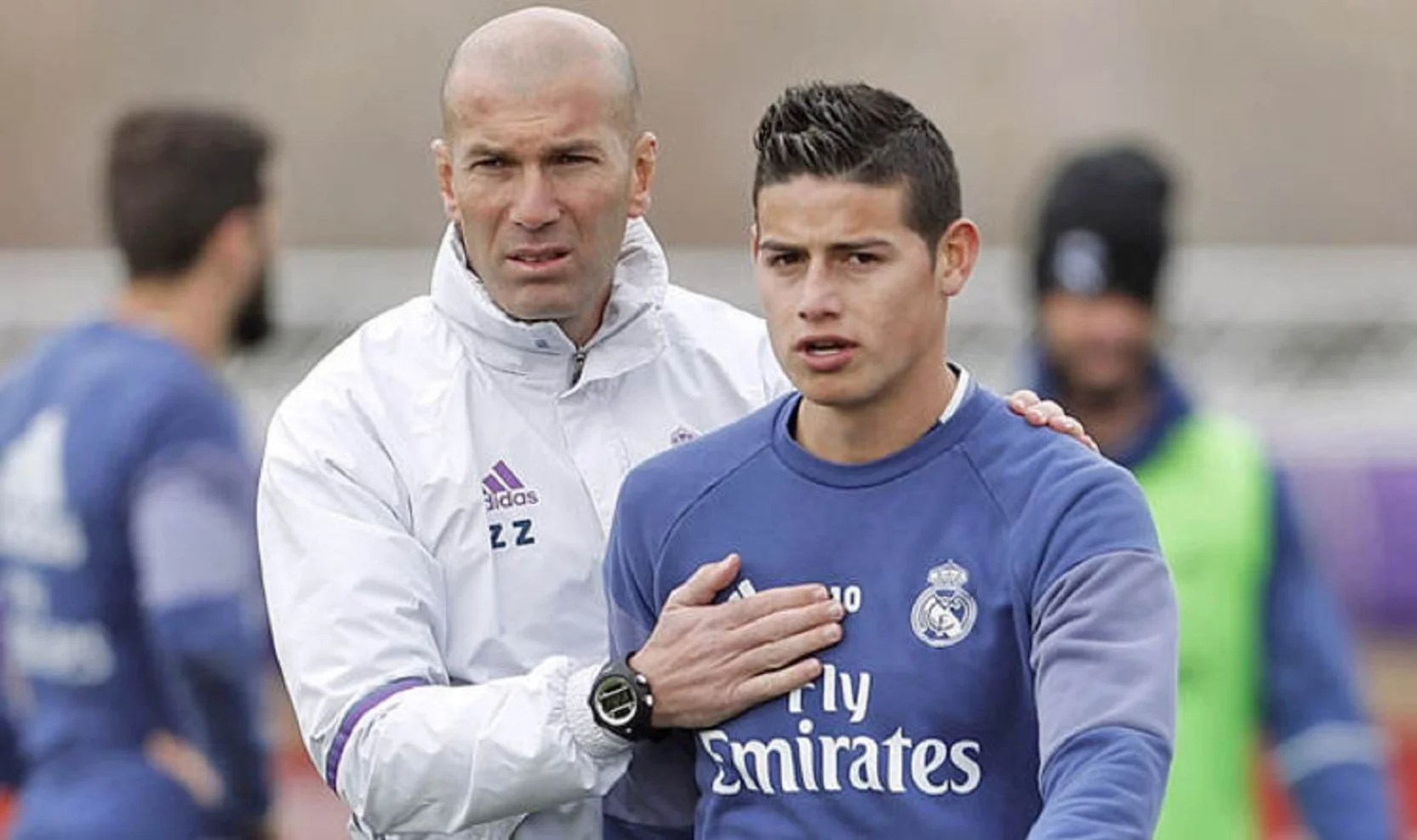 Зинедин Зидан и Хамес Родригес / Фото ФК Реал