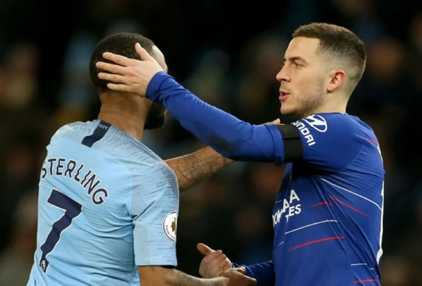 Рахім Стерлінг та Еден Азар / Фото AFP