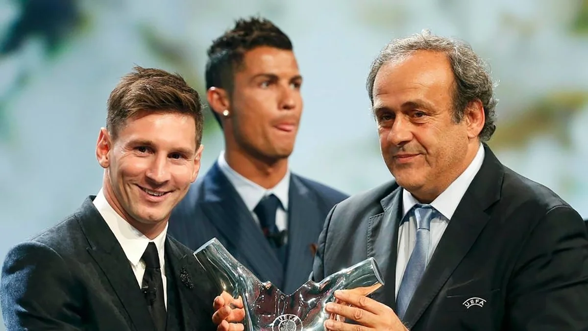 Платини, Месси и Роналду / Reuters