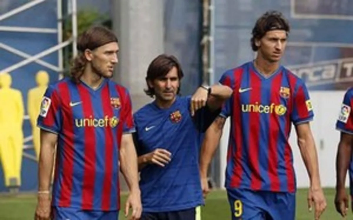 Дмитрий Чигринский и Златан Ибрагимович / ФК Барселона