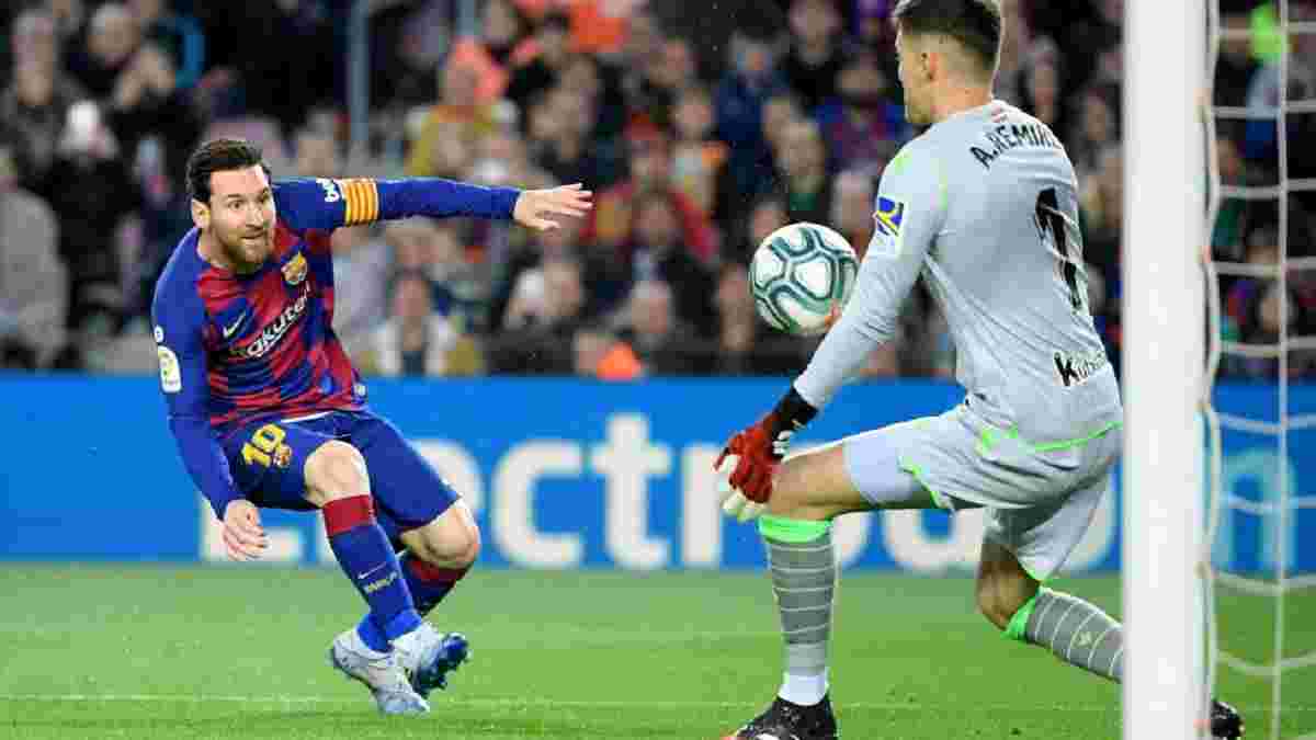 Победный гол Месси в видеообзоре матча Барселона – Реал Сосьедад – 1:0