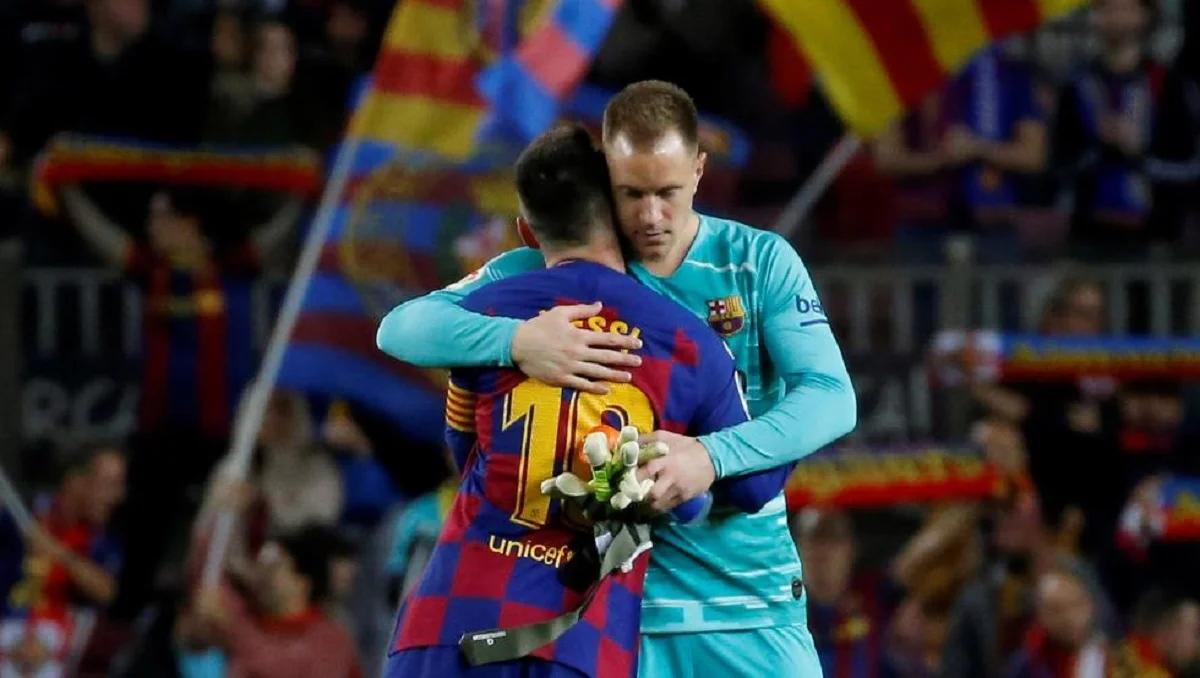 Лионель Месси и Марк-Андре тер Штеген / фото: Pep Morata / MD