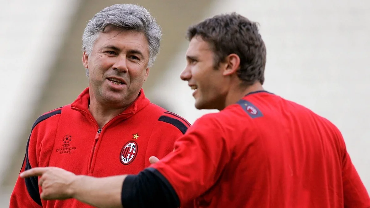 Карло Анчелотти и Андрей Шевченко / ФК Милан