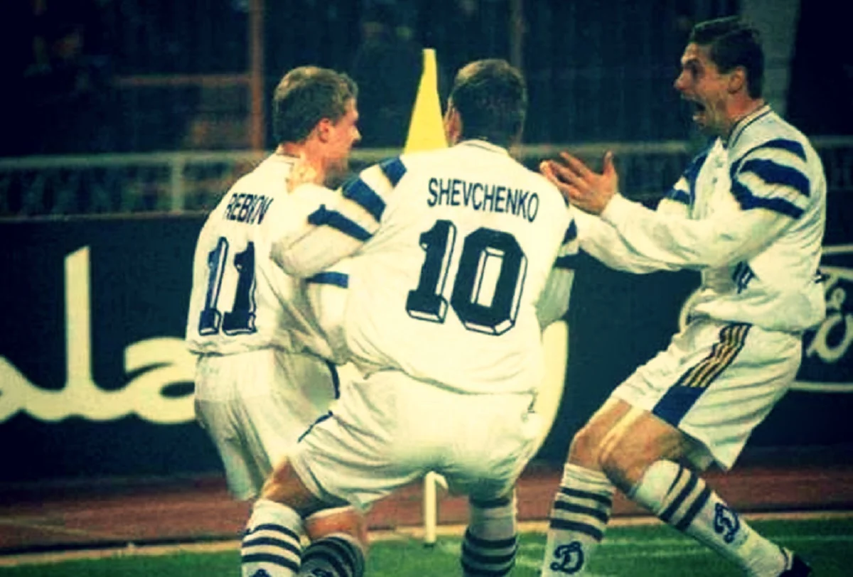 Ребров, Шевченко і Лужний у 1997-му / Фото із відкритих джерел