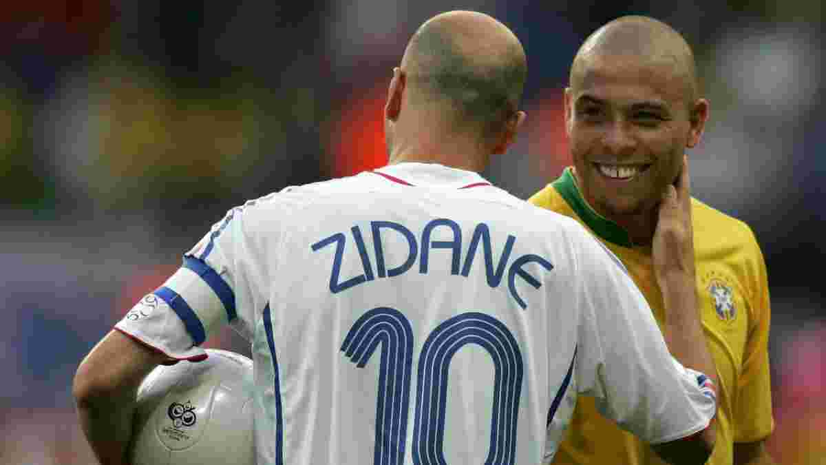 "Він взяв футболку і вийшов", – екс-гравець збірної Бразилії пригадав, як Роналдо змусив Зідана покинути роздягальню