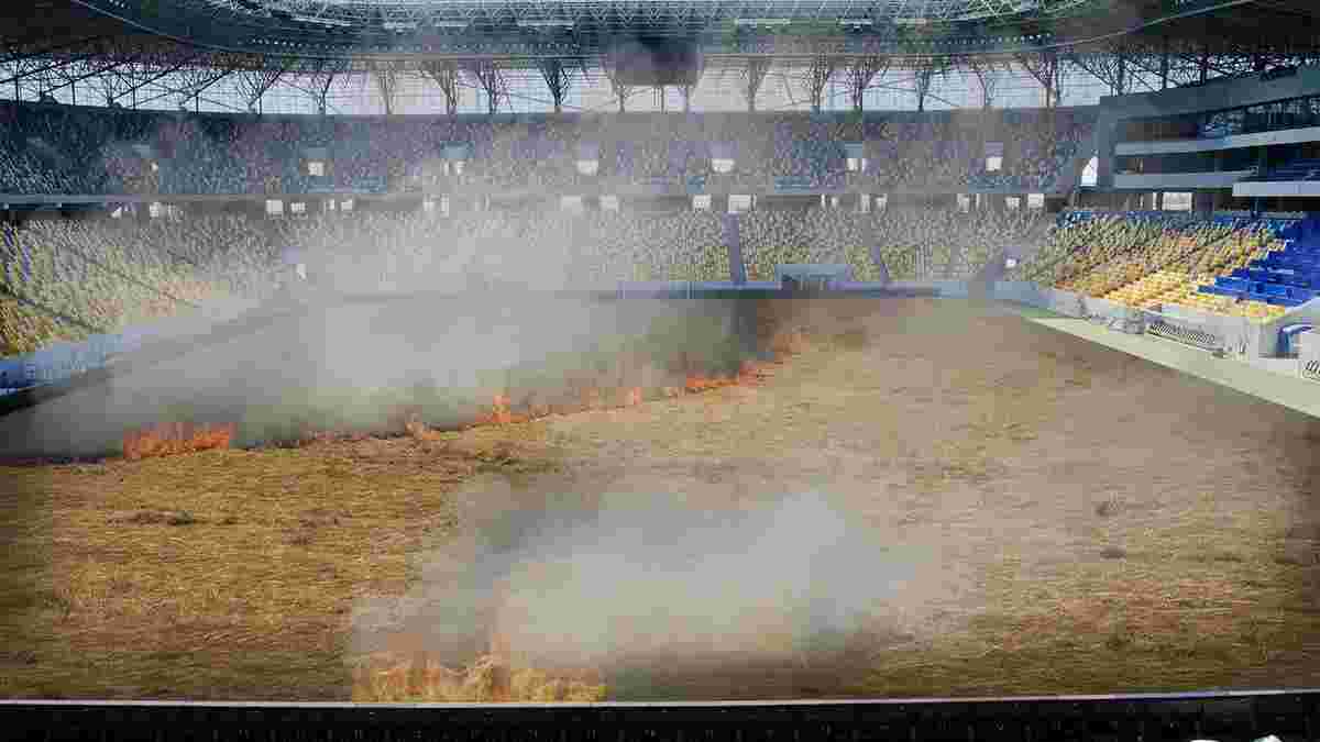 Динамо "підпалило" суху траву на стадіоні Лобановського – кияни долучились до протидії пожежам