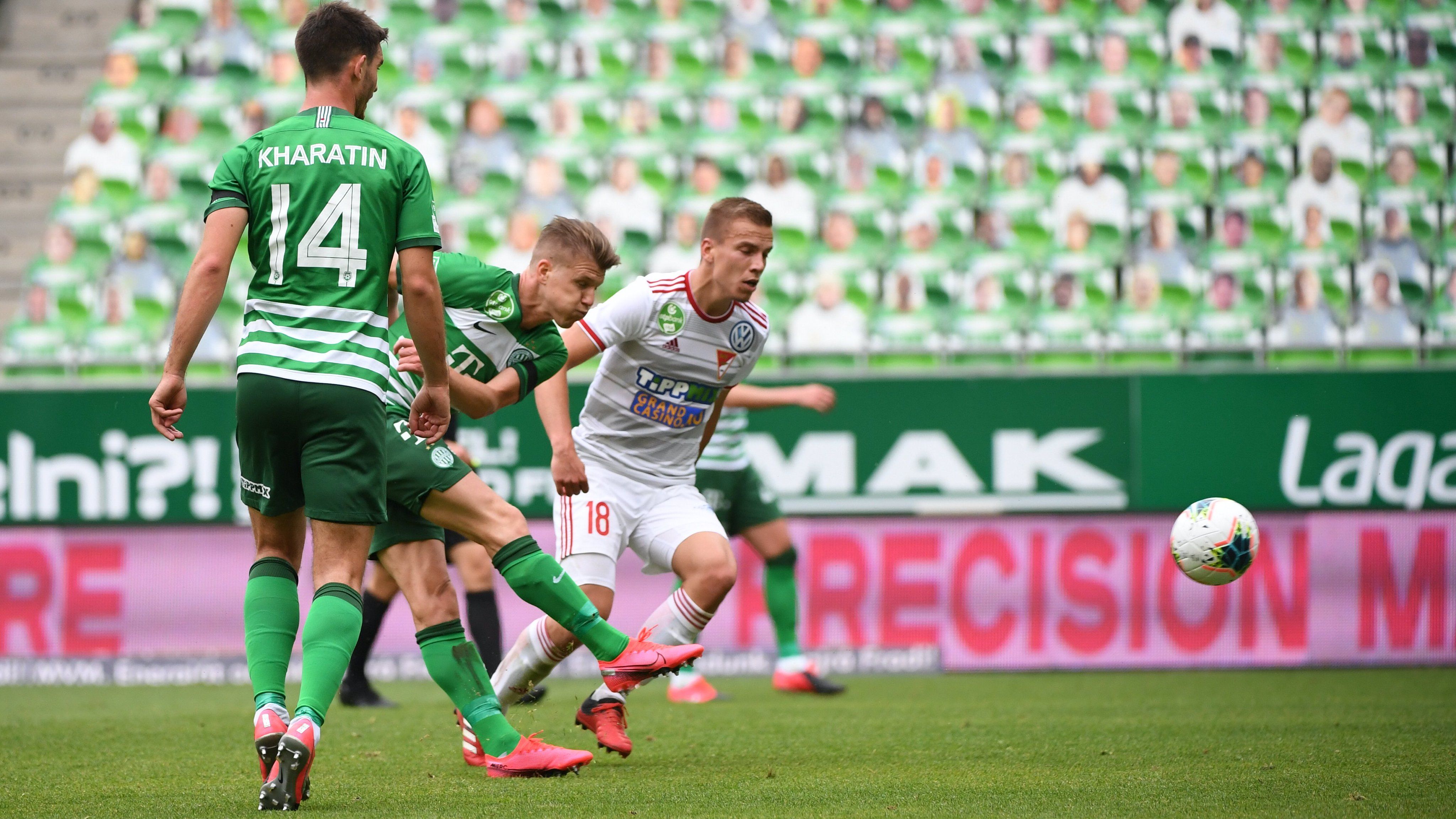Харатін насолоджується одним з голів Шигера / Твіттер Ференцвароша