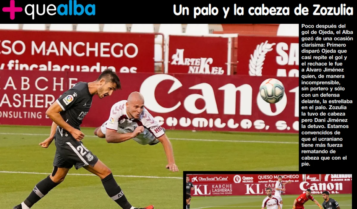 Роман Зозуля в матчі Альбасете – Алькоркон 2 липня 2020 року вийшов у стартовому складі