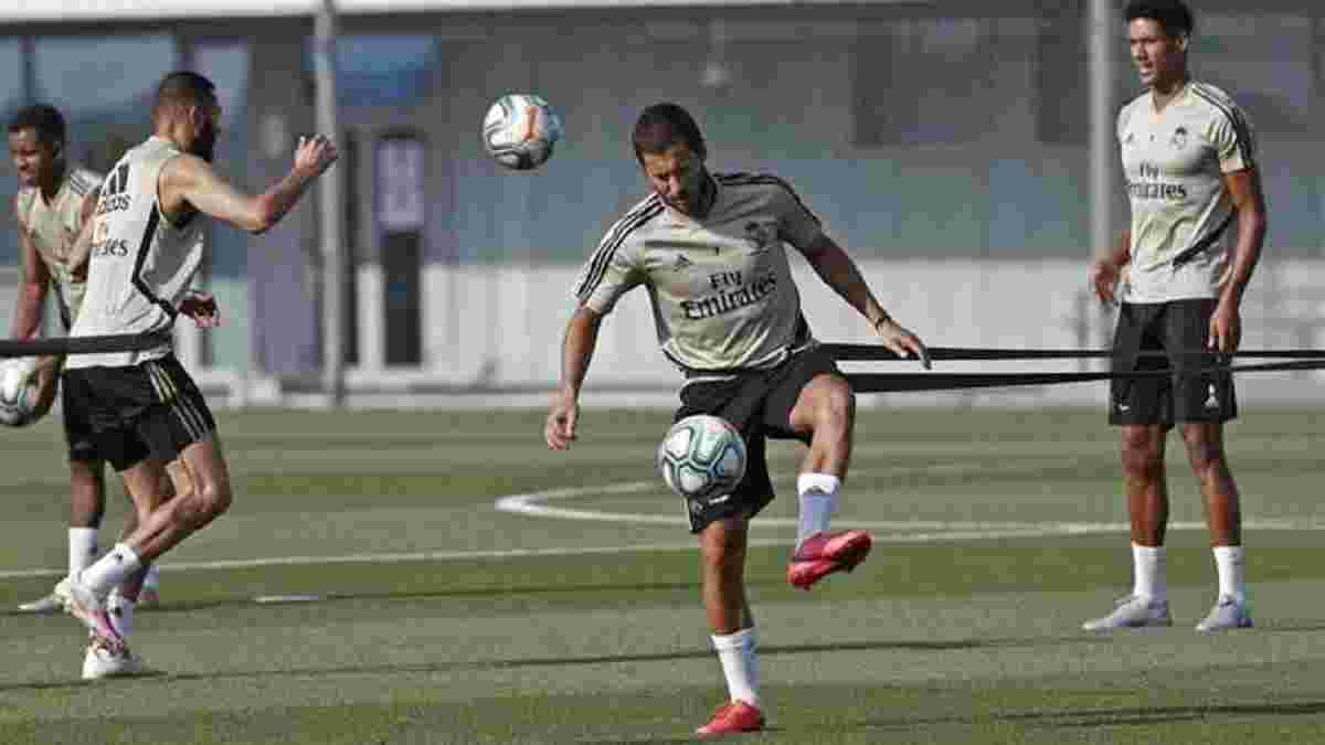 Азар вернулся к тренировкам, состояние двух бразильцев Реала под вопросом