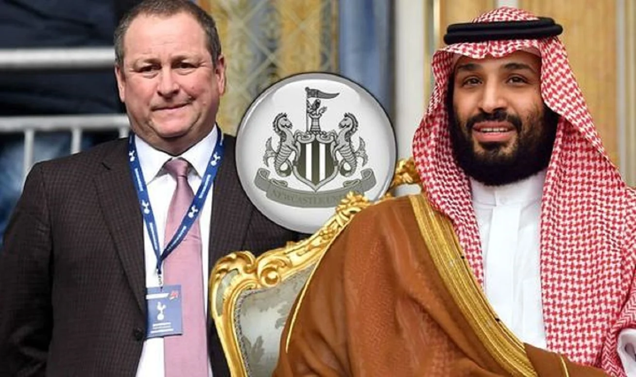 Президент Ньюкасла Майк Эшли и аравийский принц Мухаммад бен Салман