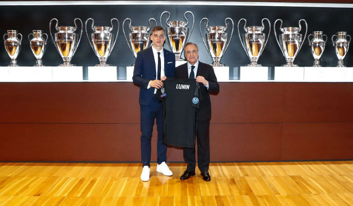 Андрій Лунін та Флорентіно Перес / ФК Реал Мадрид