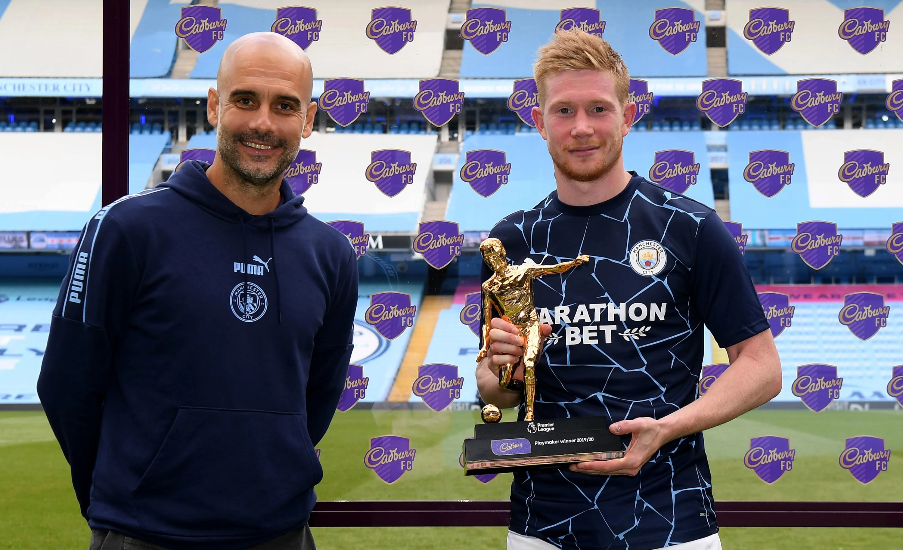 Хосеп Гвардіола та Кевін де Брюйне / Фото Premier League