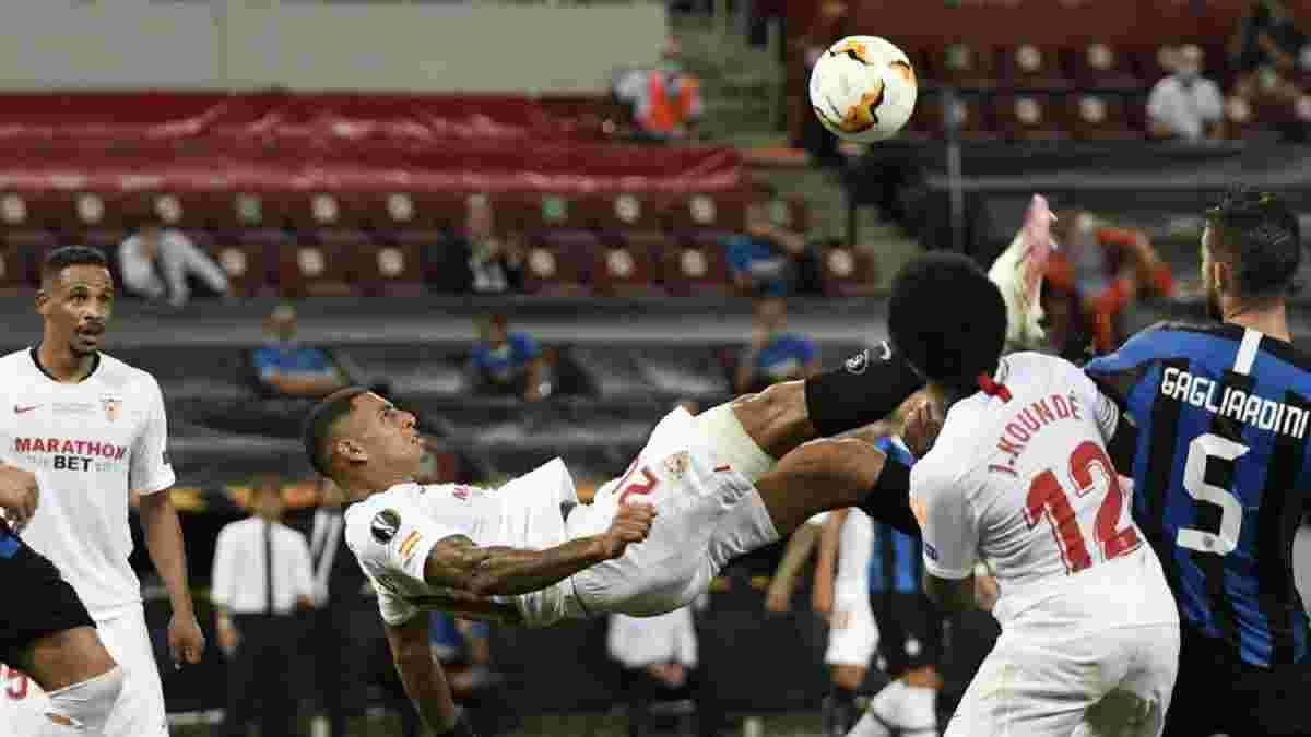 Севилья – Интер: Диего Карлос ударом через себя стал соавтором победного гола в финале Лиги Европы