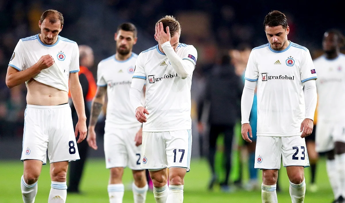 Засмучені гравці Слована / Фото з відкритих джерел