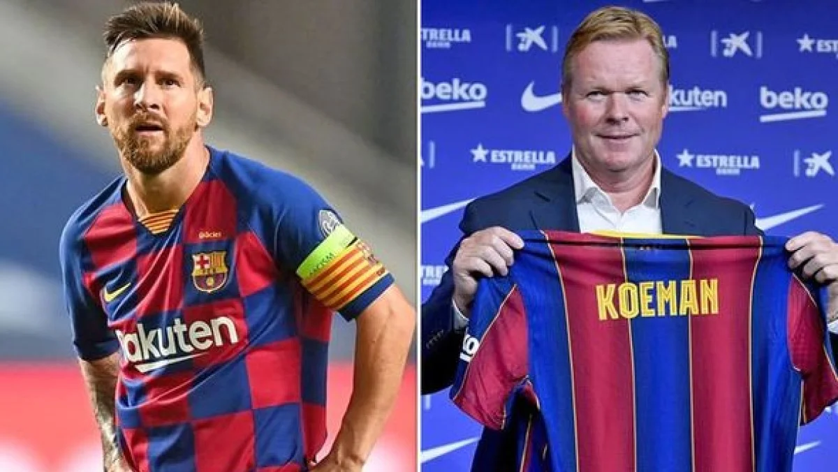 Лионель Месси и Рональд Куман / коллаж Daily Express