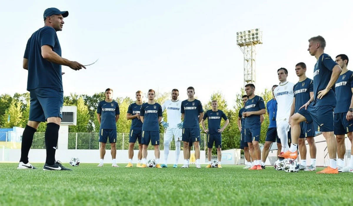 Андрей Шевченко на тренировке сборной Украины / УАФ