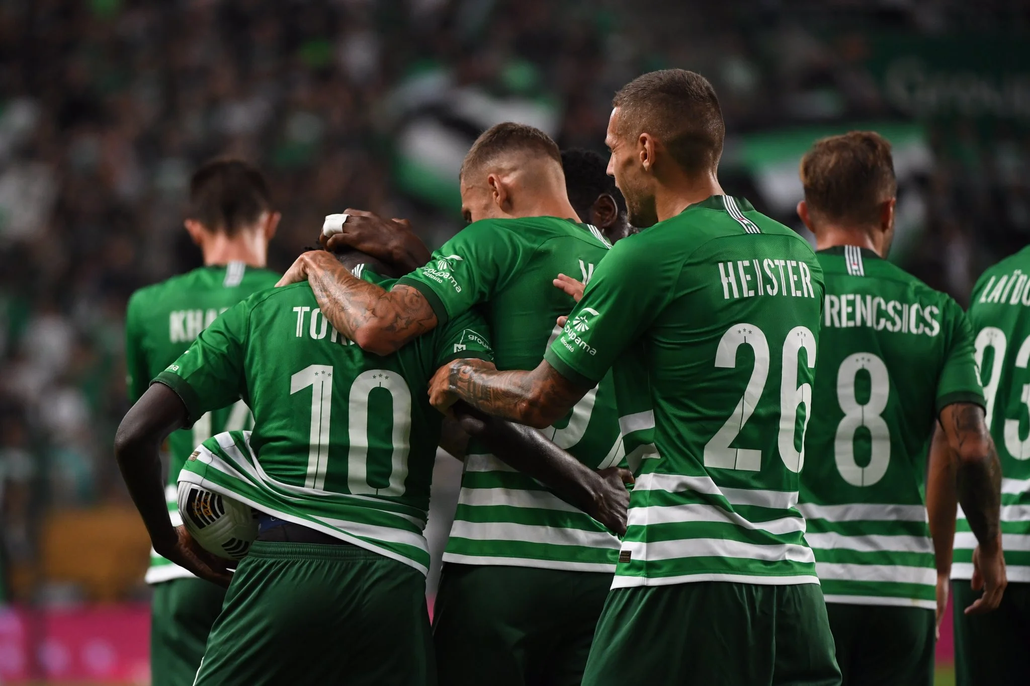 Ференцварош празднует забитый гол / фото: ФК Ференцварош