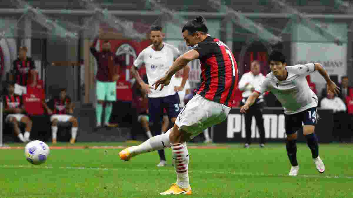 Милан уверенно обыграл Болонью – дубль Ибрагимовича обеспечил успешный старт команды Пиоли в Серии А