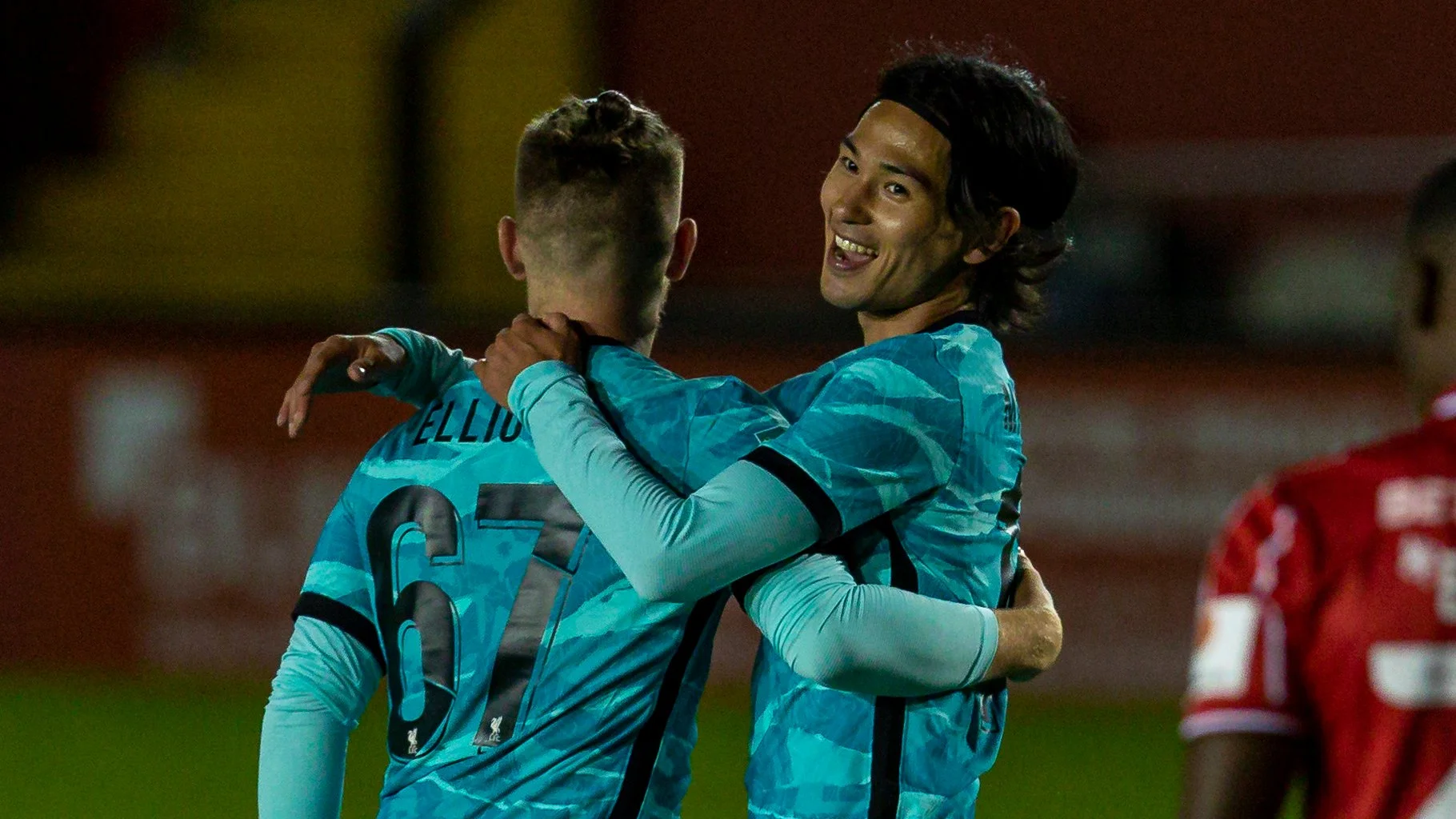 Минамино празднует забитый гол / фото: ФК Ливерпуль