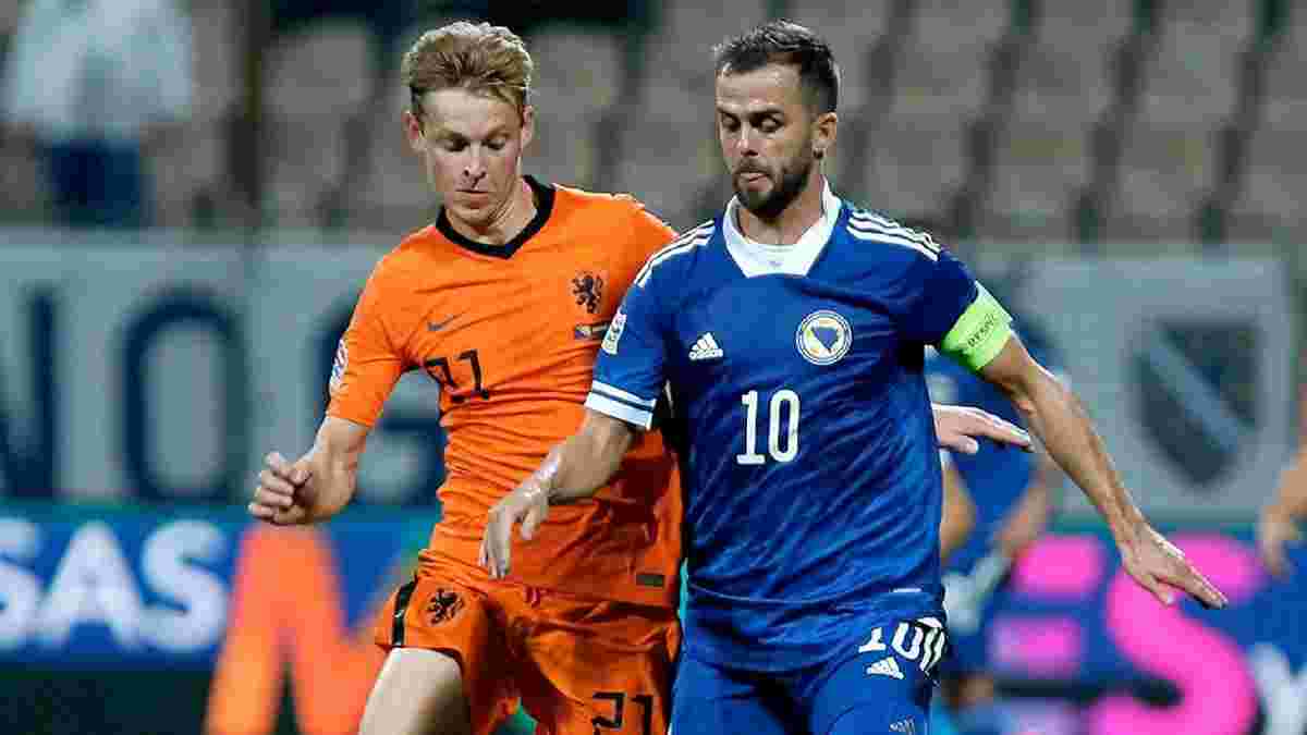 Босния и Герцеговина в сложнейшем матче удержала ничью против Нидерландов