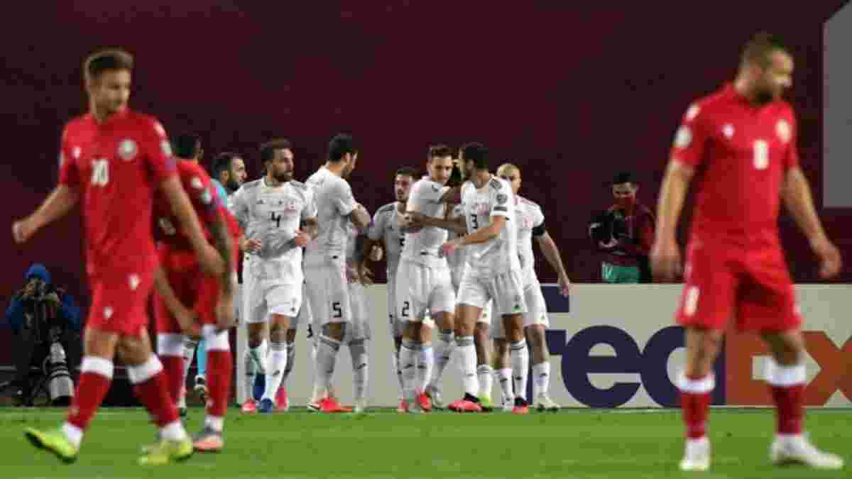 Предпоследний шаг грузин к историческому выходу на Евро-2020 в видеообзоре матча Грузия – Беларусь – 1:0
