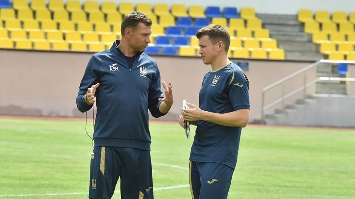 Андрей Шевченко и Руслан Ротань / Фото УАФ