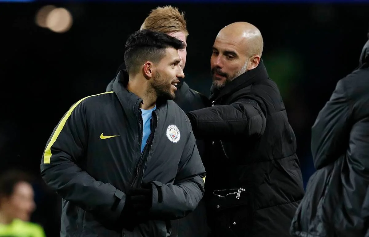 Агуэро и Гвардиола / Reuters