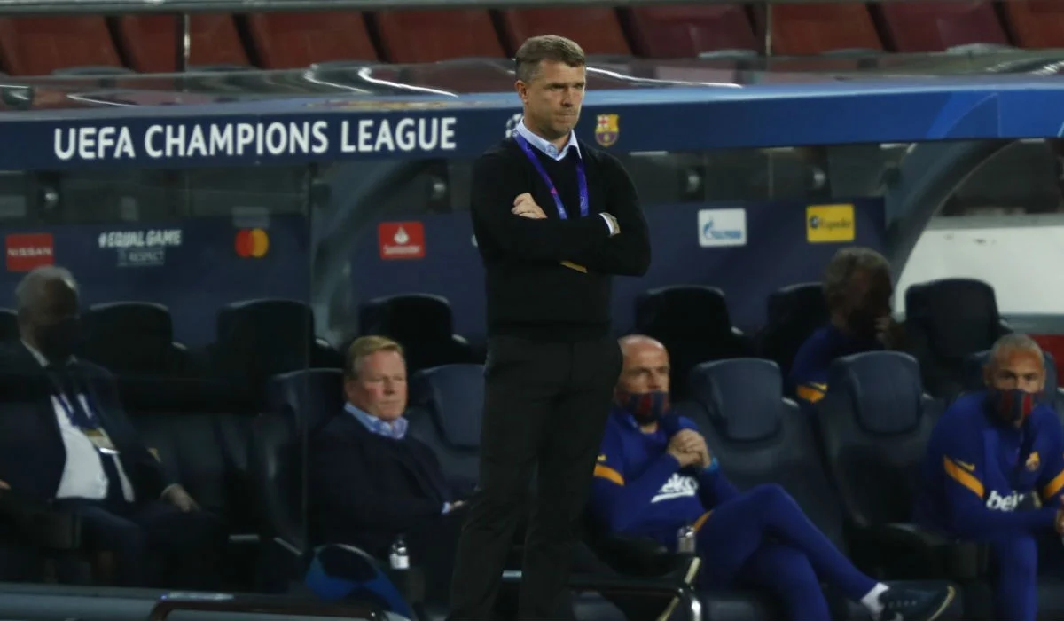 Сергей Ребров на Камп Ноу / УЕФА