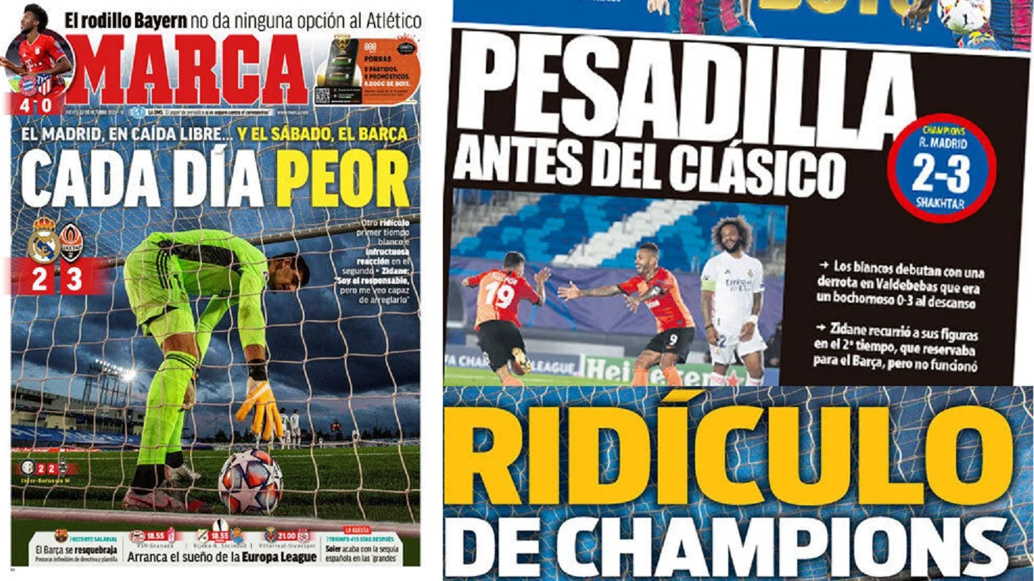 Іспанська преса знищує Реал після Шахтаря