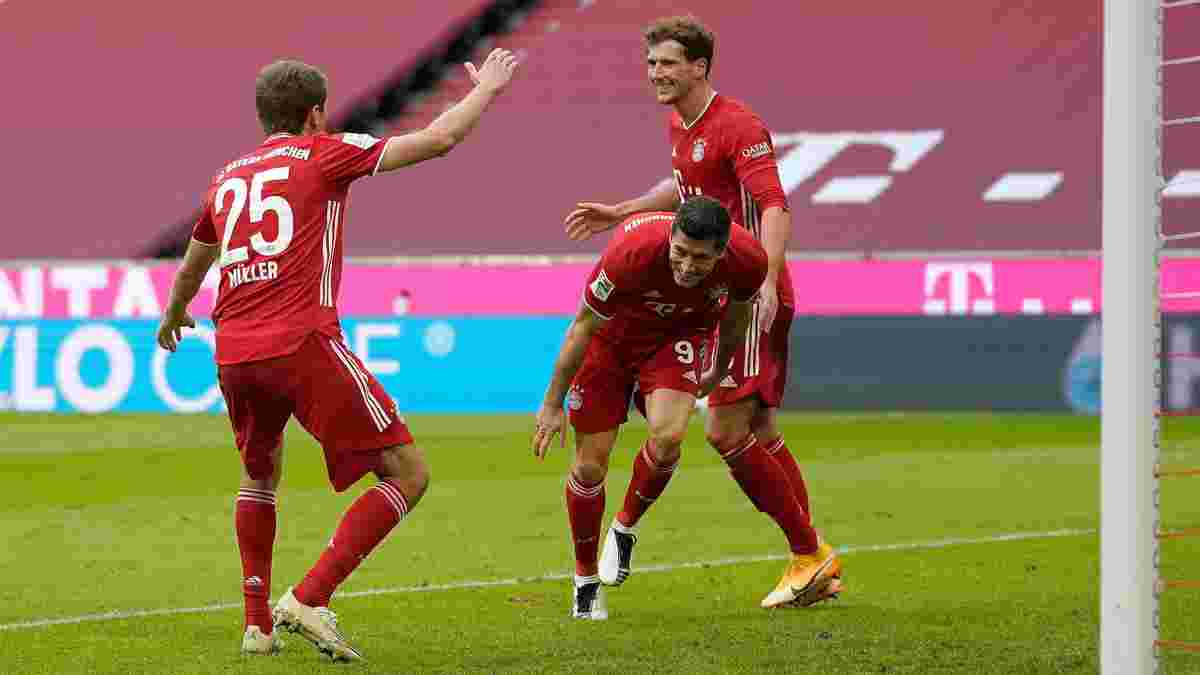 Левандовски хет-триком побил два вечных рекорда, Сане повторил Роббена – видеообзор матча Бавария – Айнтрахт